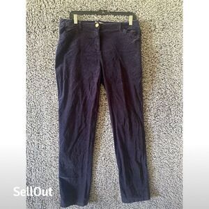Chico's Women's Navy Blue Corduroy Slim Dress Pants Size 0